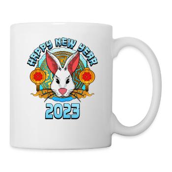 Lapin Zodiac Bonne année 2023 Hommes Femmes - Mug blanc - blanc - Droite
