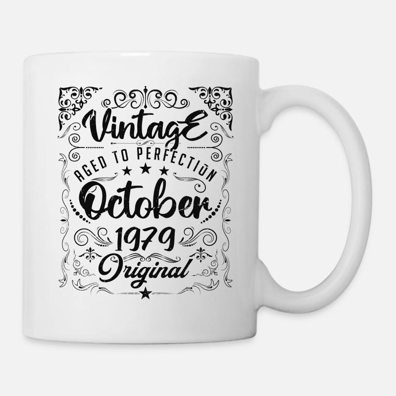 Vintage born in october 1979 - anniversary gift. - Mug blanc - blanc