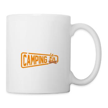 9 Eat sleep camping repeat - Tasse - Weiß - Rechts