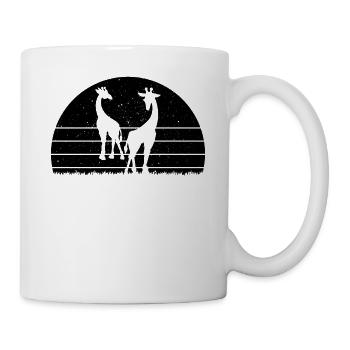 Giraffes Sunset Giraffe Cute Giraffe Lover - Mug - white - Right