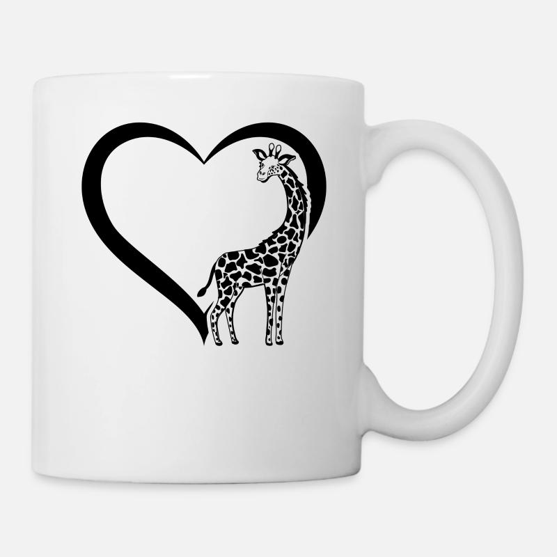 Giraffe Lover - Giraffe Heart Giraffe - Cute Giraf - Tasse - Weiß