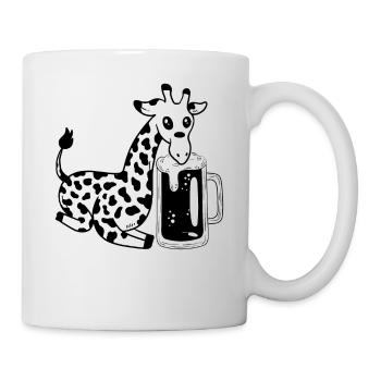 Giraffe Beer Funny Giraffe - Tasse - Weiß - Rechts