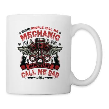 Mechaniker Das Wichtigste Call Me Dad Auto - Tasse - Weiß - Rechts