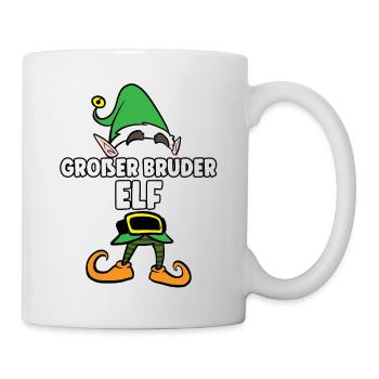 Großer Bruder Elf Partnerlook Weihnachten - Tasse - Weiß - Rechts