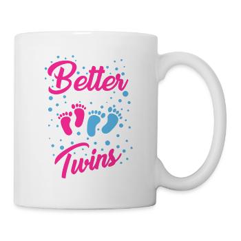Life Better With Twins Mom - Tasse - Weiß - Rechts