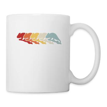 Lézard Reptile Animal de compagnie Caméléon Vintage - Mug blanc - blanc - Droite