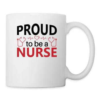 Fière d’être infirmière - Mug blanc - blanc - Droite