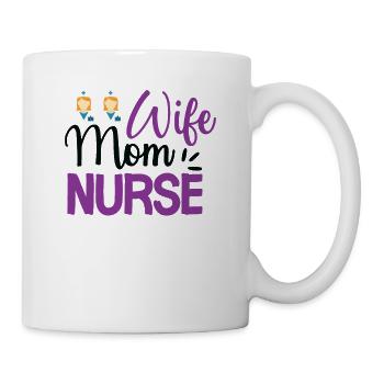 Wife Mom Nurse - Mug - white - Right