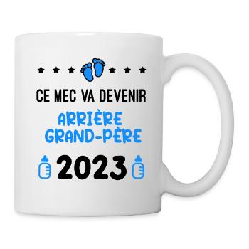 homme devenir Arrière grand-père 2023 - Mug blanc - blanc - Droite
