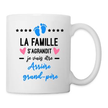 famille s'agrandit Arrière grand-père naissance - Mug blanc - blanc - Droite