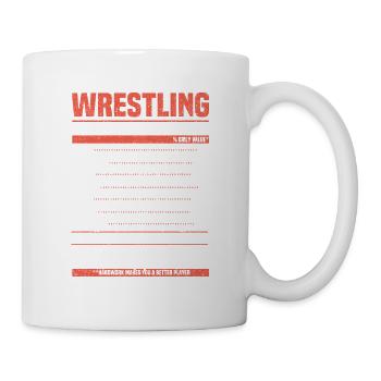 Lutte Nutrition Facts Drôle Lutteur Fan - Mug blanc - blanc - Droite
