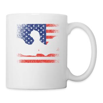Arm Wrestling USA Flag Armwrestling Sport Power - Mug - white - Right