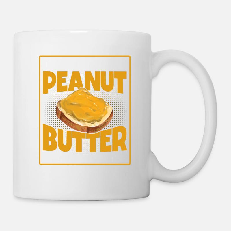 Erdnussbutter Spruch Peanut Butter Lover Geschenk - Tasse - Weiß