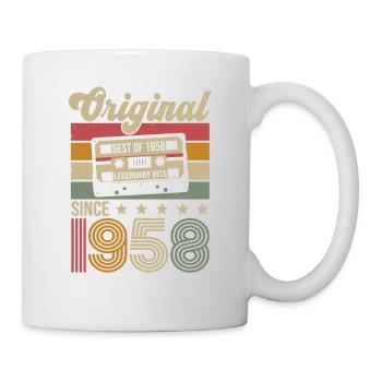 Vintage Geburtstag Original Geschenkidee 1958 - Tasse - Weiß - Rechts