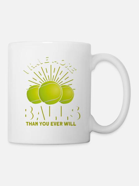 Tennis Spruch Tennis Spieler Geschenk Tennis - Tasse - Weiß