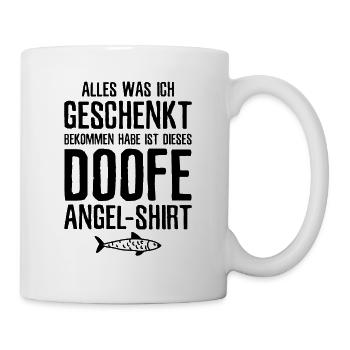 Angler Angeln Angelrute Lustiges Fischer - Tasse - Weiß - Rechts