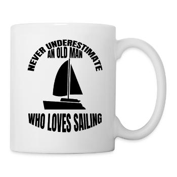 Voilier Voiles Capitaine de bateau Yachting Marins - Mug blanc - blanc - Droite