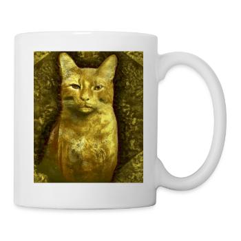 Cat Portrait Gustav Klimt Style Cat - Mug - white - Right