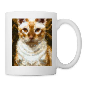 Siam Cats Portrait Gustav Klimt Style Cat - Mug - white - Right