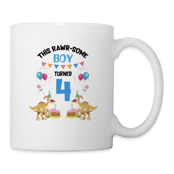 Parasaurolophus Kids for Dinosaur Birthday - Mug - white - Right