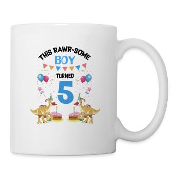 Parasaurolophus Kids for Dinosaur Birthday - Mug - white - Right