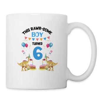 Parasaurolophus Kids for Dinosaur Birthday - Mug - white - Right
