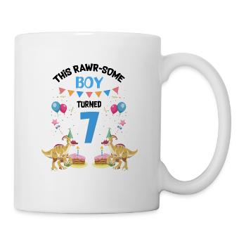 Parasaurolophus Kids for Dinosaur Birthday - Mug - white - Right