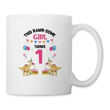 Parasaurolophus Kids for Dinosaur Birthday - Mug - white - Right