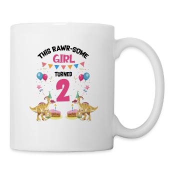 Parasaurolophus Kids for Dinosaur Birthday - Mug - white - Right