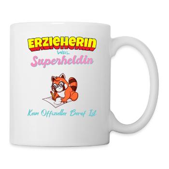 Erzieherin Weil Superheldin Kein Beruf Ist Kita - Tasse - Weiß - Rechts