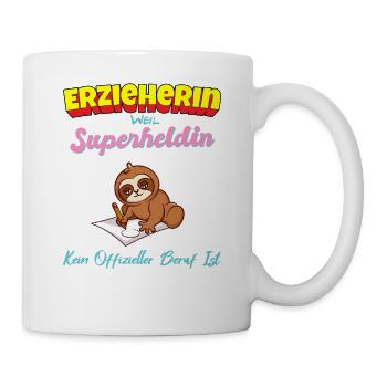 Erzieherin Weil Superheldin Kein Beruf Ist Kita - Tasse - Weiß - Rechts