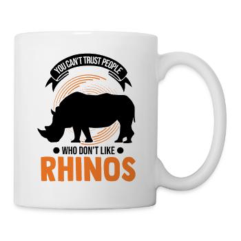 Rhinocéros Cadeau Rhinocéros - Mug blanc - blanc - Droite