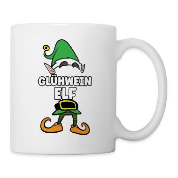 Glühwein Elf Partnerlook Weihnachten - Tasse - Weiß - Rechts