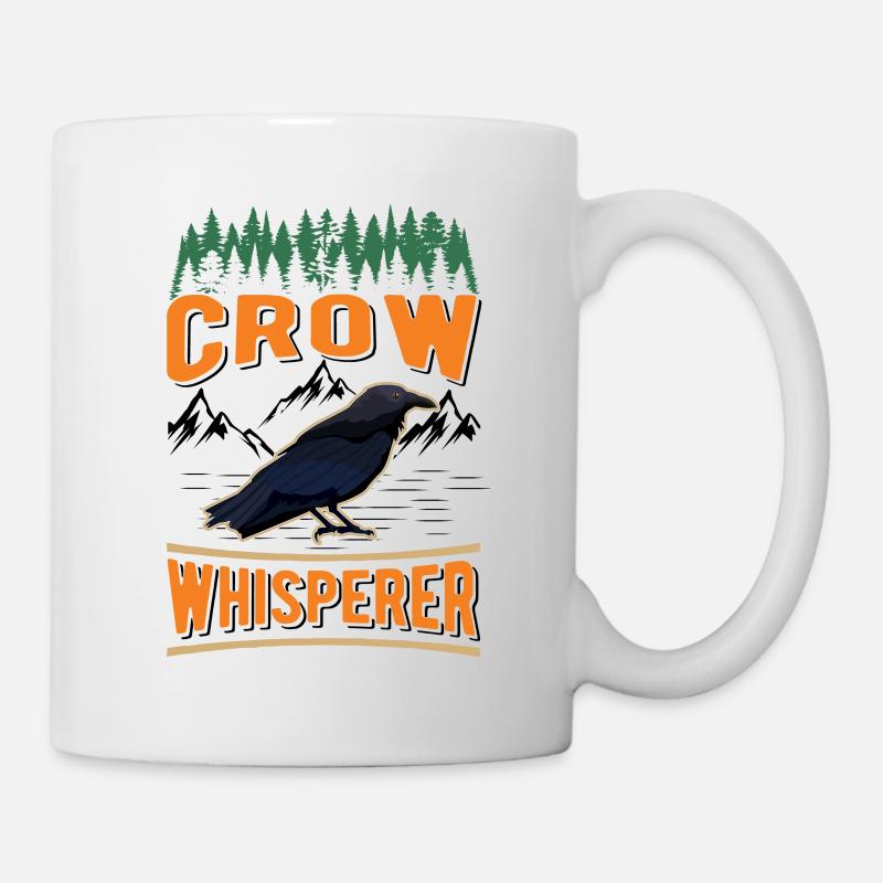 Krähen Flüsterer Rabe Rabenkrähe Krähenzüchter - Tasse - Weiß