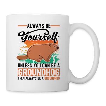 Murmeltier Groundhog Marmot Waldmurmeltier - Tasse - Weiß - Rechts