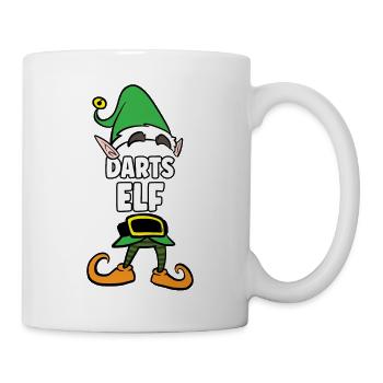 Darts Elf Partnerlook Weihnachten - Tasse - Weiß - Rechts