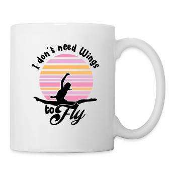 I Don't Need Wings To Fly - Gymnast Girl Gift Idea - Mug - white - Right