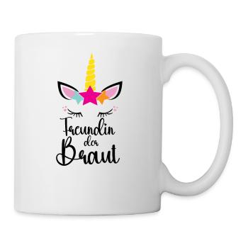 Freundin Braut Lustiges Einhorn - Tasse - Weiß - Rechts