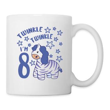 8ème anniversaire Fille Zebra 8 ans Bday Party - Mug blanc - blanc - Droite