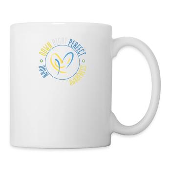 Sensibilisation au syndrome de Down I Ruban jaune bleu T21 - Mug blanc - blanc - Droite