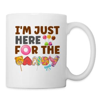Ich bin nur hier für das Candy Funny Halloween Geschenk - Tasse - Weiß - Rechts