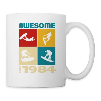 Awesome since 1984. Wakeboard Lifestyle - Mug - white - Right