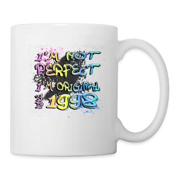 Je ne suis pas parfait, je suis original depuis 1998 Graffiti - Mug blanc - blanc - Droite