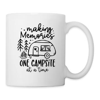 Un camping après l’autre chemise de randonnée - Mug blanc - blanc - Droite