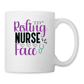 Resting Nurse Face - Tasse - Weiß - Rechts