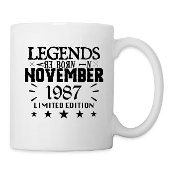 November 1987 | 1987 Legenden wurden im November geboren - Tasse - Weiß - Rechts