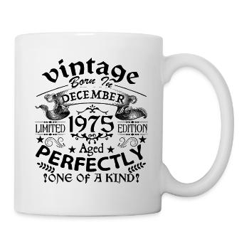 December 1975 | 1975 Vintage | born in December - Mug blanc - blanc - Droite