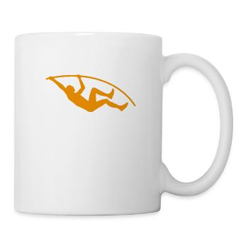 Stabhochsprung Hochsprung Leichtathletik Zehnkampf - Tasse - Weiß - Rechts