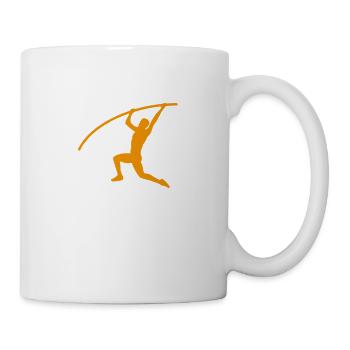 Stabhochsprung Hochsprung Leichtathletik Zehnkampf - Tasse - Weiß - Rechts