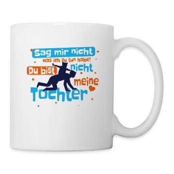 Vater Tochter Liebe - lustiger bester Papa Spruch - Tasse - Weiß - Rechts